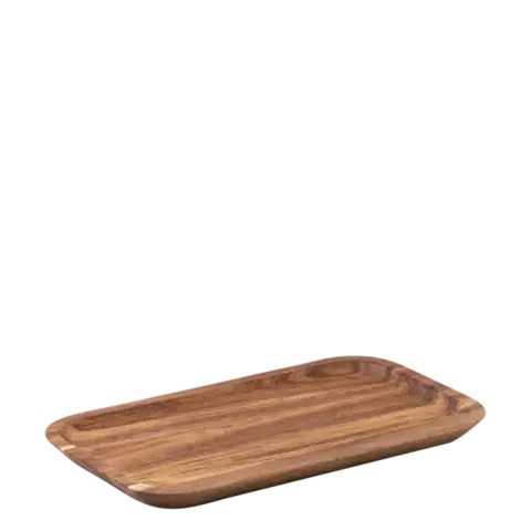 Téglalap alakú akácfa tálca, közepes 25 x 14 cm - FLOW Wooden - 593703