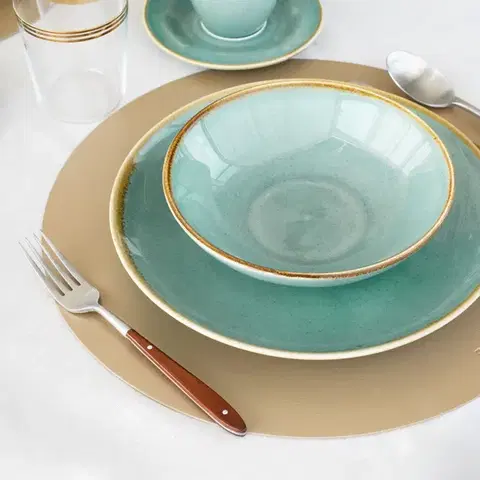 Lapos tányér Sand türkiszkék 28 cm – Gaya - 451958