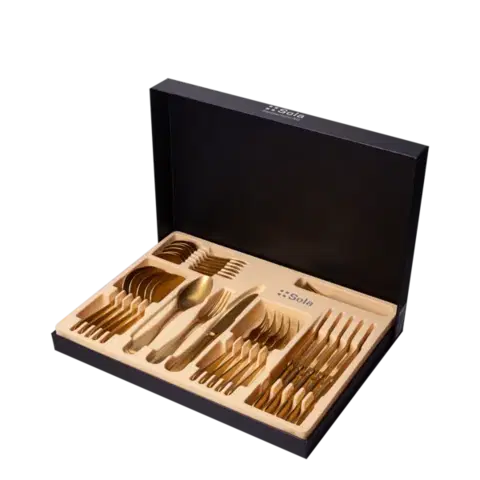 Evőeszköz készlet 30 db - Baguette Vintage PVD Gold Stone Wash - 130413