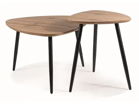 Twin asztalka összeállítás artisan tölgy/ fekete