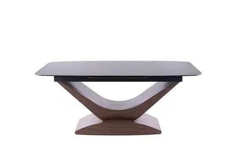 Dolce ceramic étkező asztal szürke márvány/ dió  180(240)*95