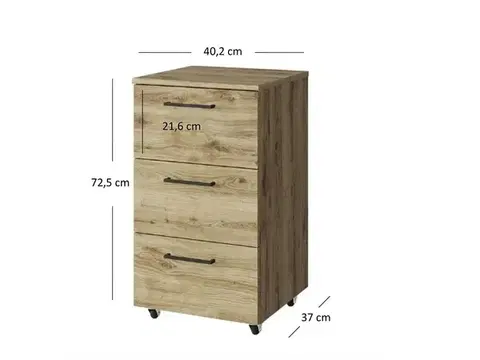 Doorset KON 3S konténer navarra tölgy