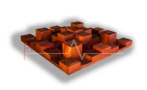 3D akusztikai diffúzor 70x70x10cm - natúr - 70x70x10cm Egybecsomagolva, szállítással