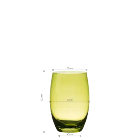 Poharak zöld 460 ml 6 db — Optima Glas Lunasol - 322833