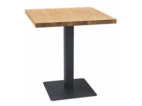 Puro laminált étkező asztal 70 tölgy/ fekete