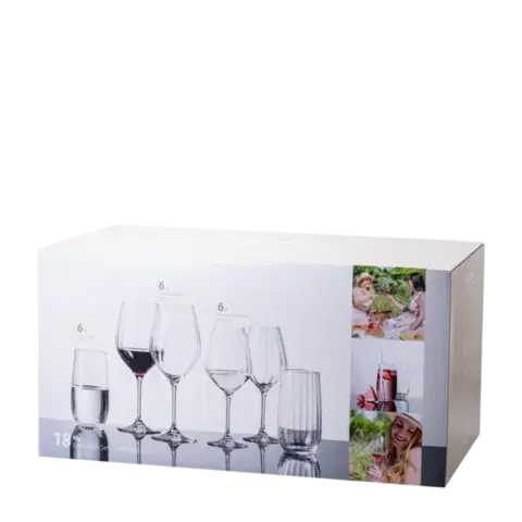 Háztartási pohár kezdőkészlet 18 db – Optima Line Glas Lunasol - 322689