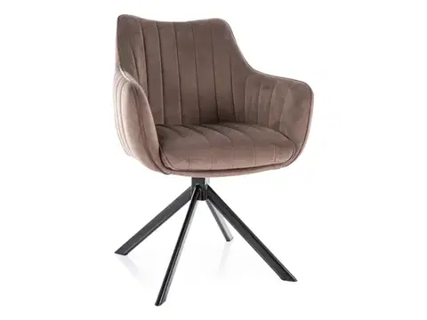 Azalia Velvet szék fekete láb/ cappuccino (Bluvel 38)