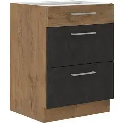 Niki 29. konyha 60 D 3S BB 60x82x52cm matera/lancelot tölgy (munkalap nélkül)