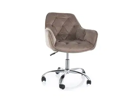 Q-190 Velvet forgószék sötét bézs bluvel 40