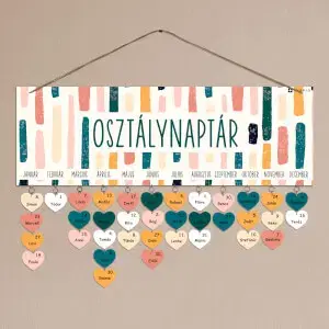 Osztálynaptár pasztell színekben