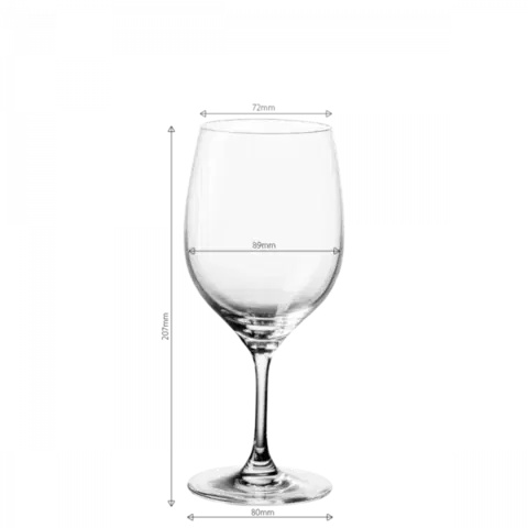 Vörösboros poharak 450 ml 4 db-os szett - Anno Glas Lunasol META Glass - 322081