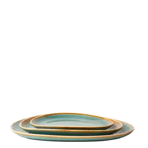 Tányér Triangle Sand türkiszkék 30,5 x 24,2 cm – Gaya - 451963