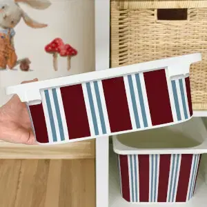 Matrica az IKEA TROFAST-hoz – bordó-kék csíkok