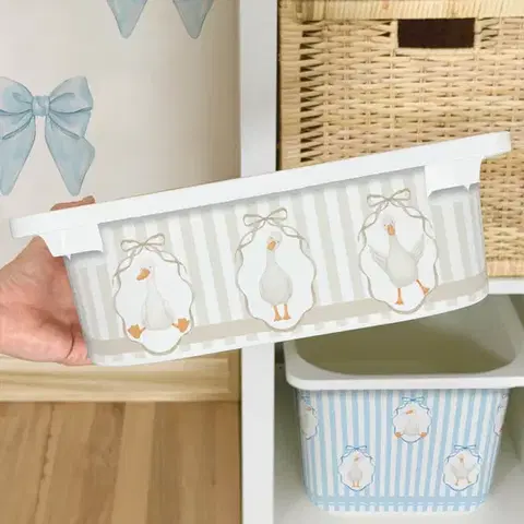 Matrica az IKEA TROFAST dobozra – Libák masnival