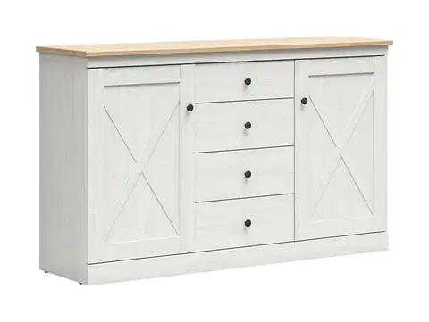 Frija KOM2D4S komód artisan tölgy/ fehér andersen fenyő