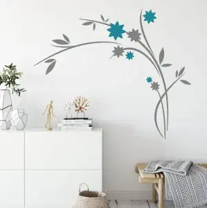 Faltetoválás - Virág nappaliba