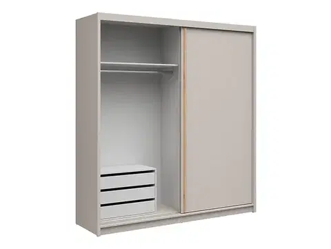 Aura SZF/200 gardrób szekrény komóddal kasmír