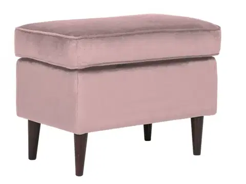 Ron Velvet lábtartó antik rózsaszín bluvel 52 / wenge puff