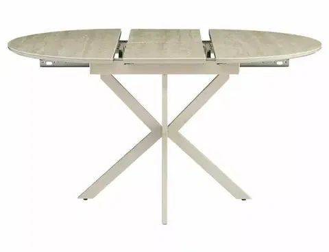 Gaston Ceramic 100(135)*100 bővíthető étkező asztal travertin/ kasmír
