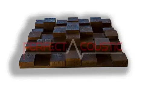 3D akusztikai diffúzor 70x70x10cm - natúr - 70x70x10cm Egybecsomagolva, szállítással