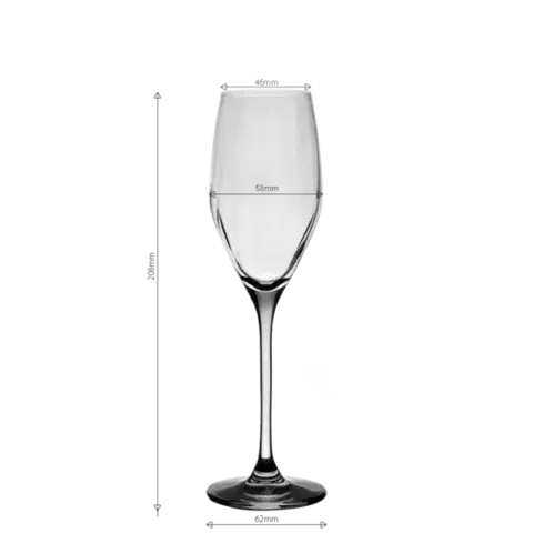 Pezsgőspoharak 170 ml 6 db — Optima Line Glas Lunasol - 322823