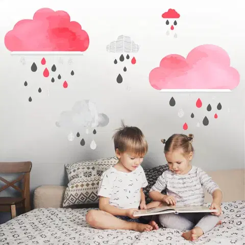Gyerekszoba falmatrica IKEA polc fölé