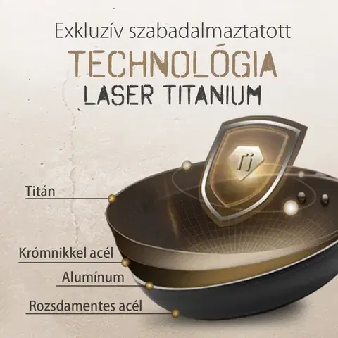 Serpenyő titán bevonattal Ø 20 cm, magasság: 4 cm — Saturn Terra Lunasol - 601320