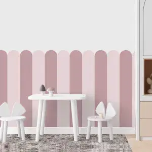 Falmatrica gyerekszobába "Ívek - Blush Pink" (romantikus púderrózsaszín)