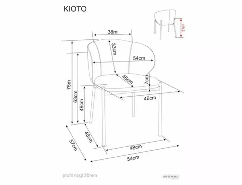 Kioto étkezőszék fekete láb bézs Tap. 253