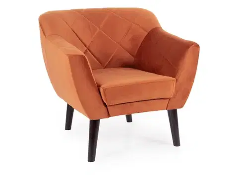 Karo1 Velvet fotel venge láb/ fahéj (Bluvel 4215)