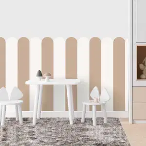 "Ívek - Brown Beige" textil tapéta (Semleges bézs - ideális kombinálható és összeilleszthető)