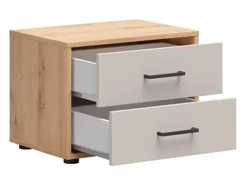 Hinton KOM2S éjjeli szekrény kasmír/ artisan tölgy