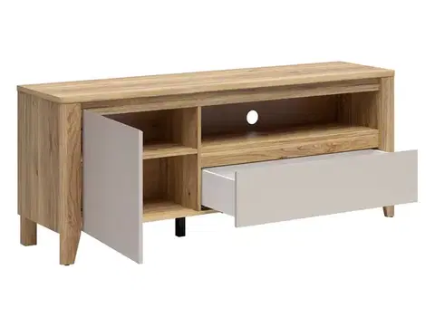 Sawira II RTV1D1S TV állvány kasmír/ mauvella tölgy
