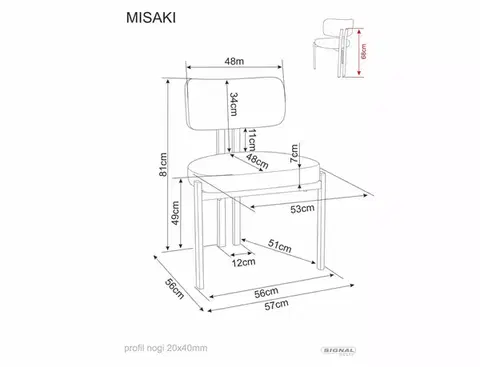Misaki étkezőszék fekete láb szürke Tap. 254