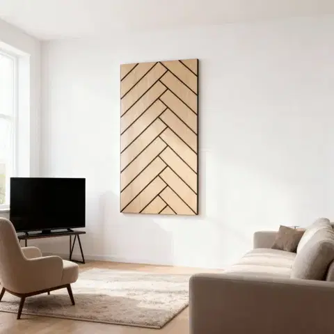 Freja Zajszigetelő falipanel 120x60x0,9cm - világos tölgy és parketta mintás - világos tölgy