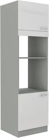 NIKI 25. 60 DPM-210 2F 60x210x57cm fényes fehér/szürke