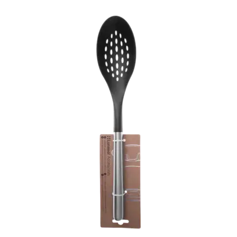 Nylon barázdált kanál rozsdamentes acél nyéllel 35 cm - 596573