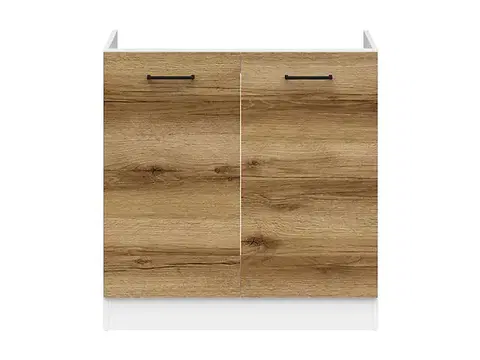 Junona Line DK2D/80/82 front világos delano tölgy korpusz fehér konyha