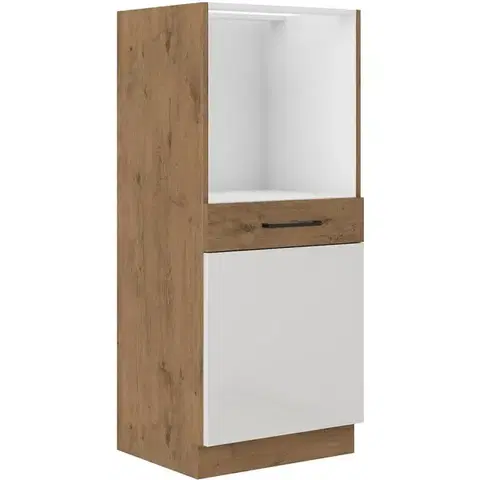 Niki 30. 60 DP-145 1F BB 60x145x57cm fényes fehér/lancelot tölgy