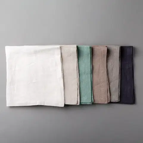 Palaszürke lenvászon terítők 50 x 50 cm 2 db - Gaya Ambiente - 596434