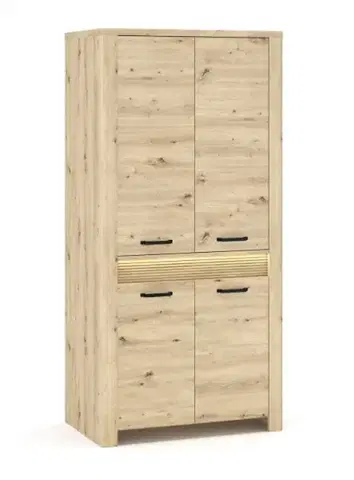 Moris SZ4D (leddel)artisan tölgy akasztós szekrény