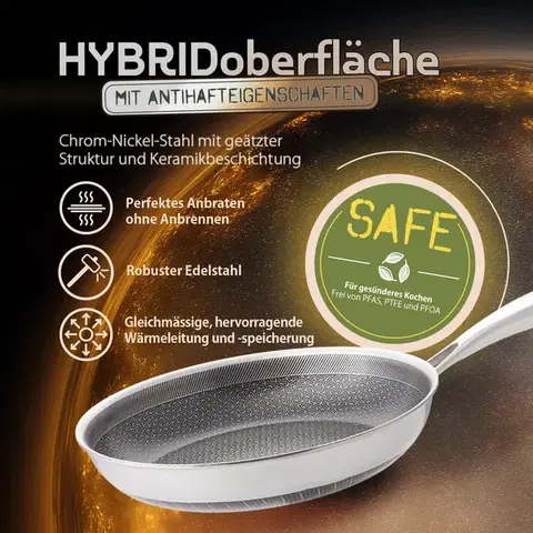 Serpenyő Ø 26 cm – Orion Expert Hybrid Multi-Layer Lunasol - 601422