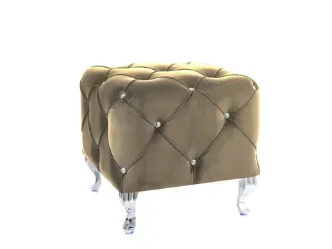 Hestia K Velvet puff bézs bluvel 28/ ezüst
