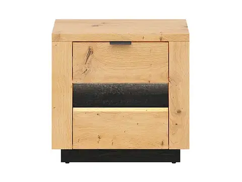 Ostia KOM2S fekete tölgy/ artisan tölgy éjjeli szekrény
