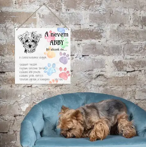 Fali dekoráció - Falra helyezhető tábla házi kedvencek számára