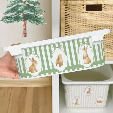 Matrica az IKEA TROFAST dobozra – Játékos nyulak