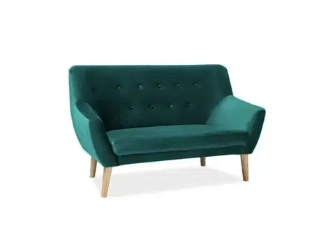 Nordic-2 Velvet kanapé bükk/Bluvel 78 zöld bársony