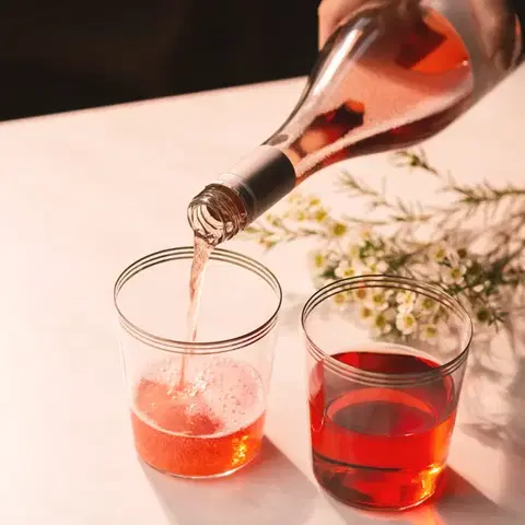 440 ml-es 3 platinaszínű sávval Tumbler poharak — 21st Century Glass - 322197