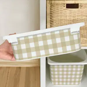 Matrica IKEA TROFAST dobozhoz - Sárga kockás minta