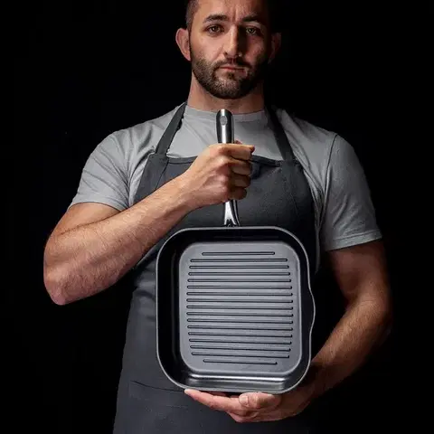 Grillserpenyő 26 x 26 cm, M: 4 cm — Saturn Lunasol - 601278